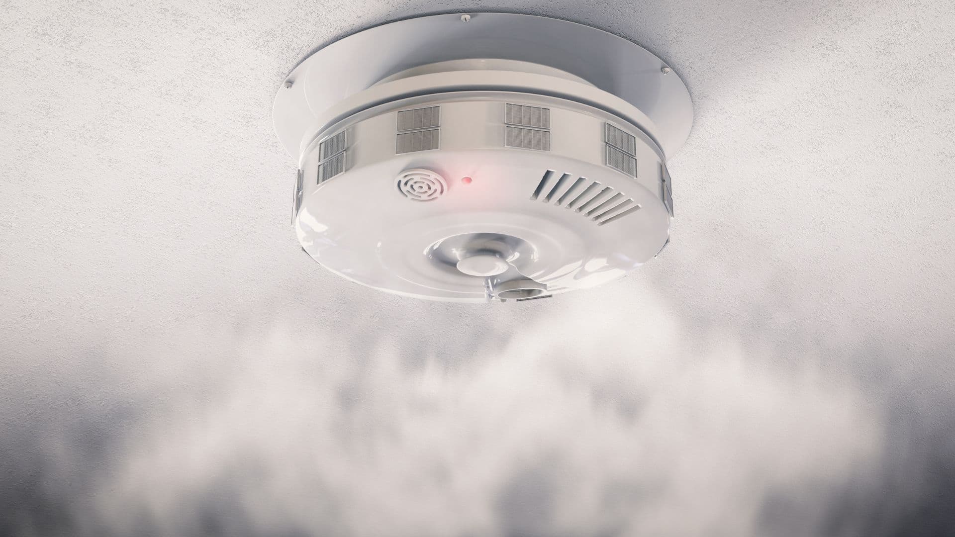 Smoke near a smoke alarm